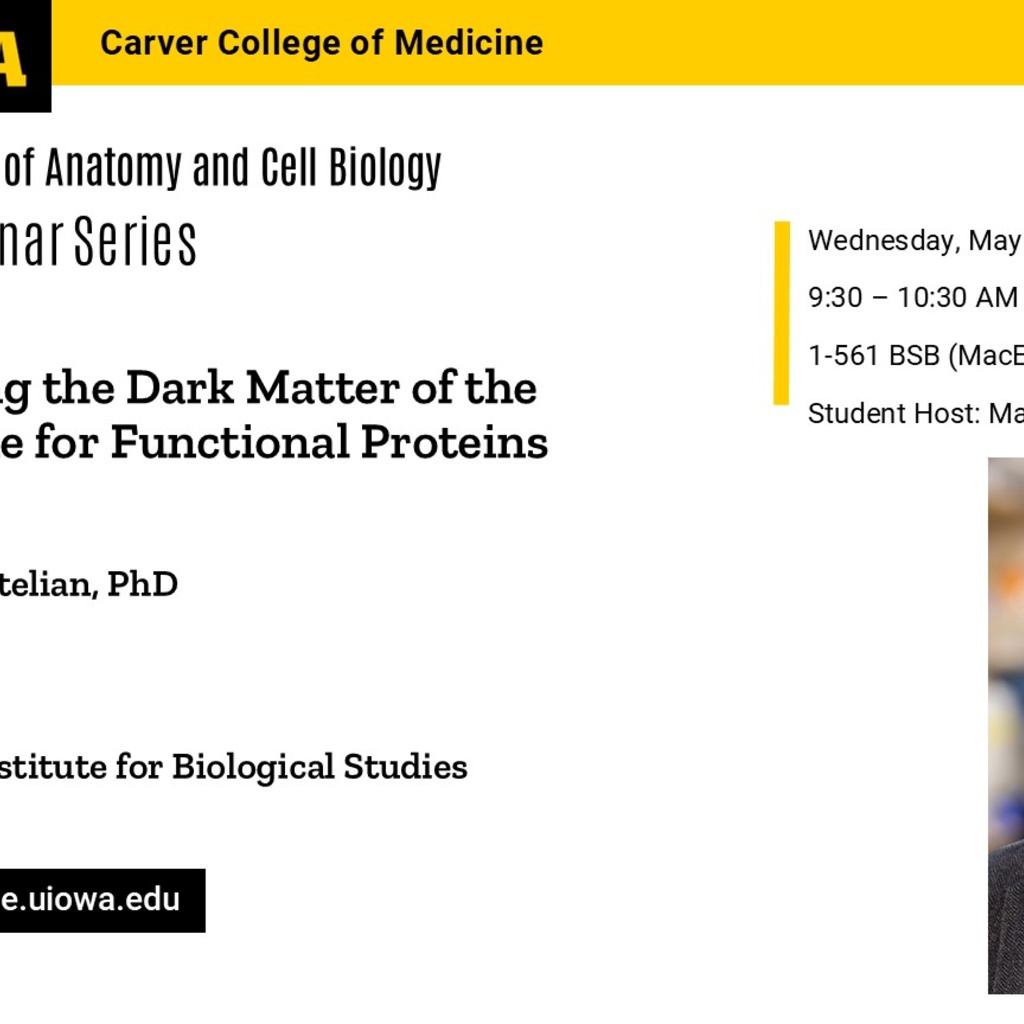 ACB Seminar Series - Alan Saghatelian  promotional image