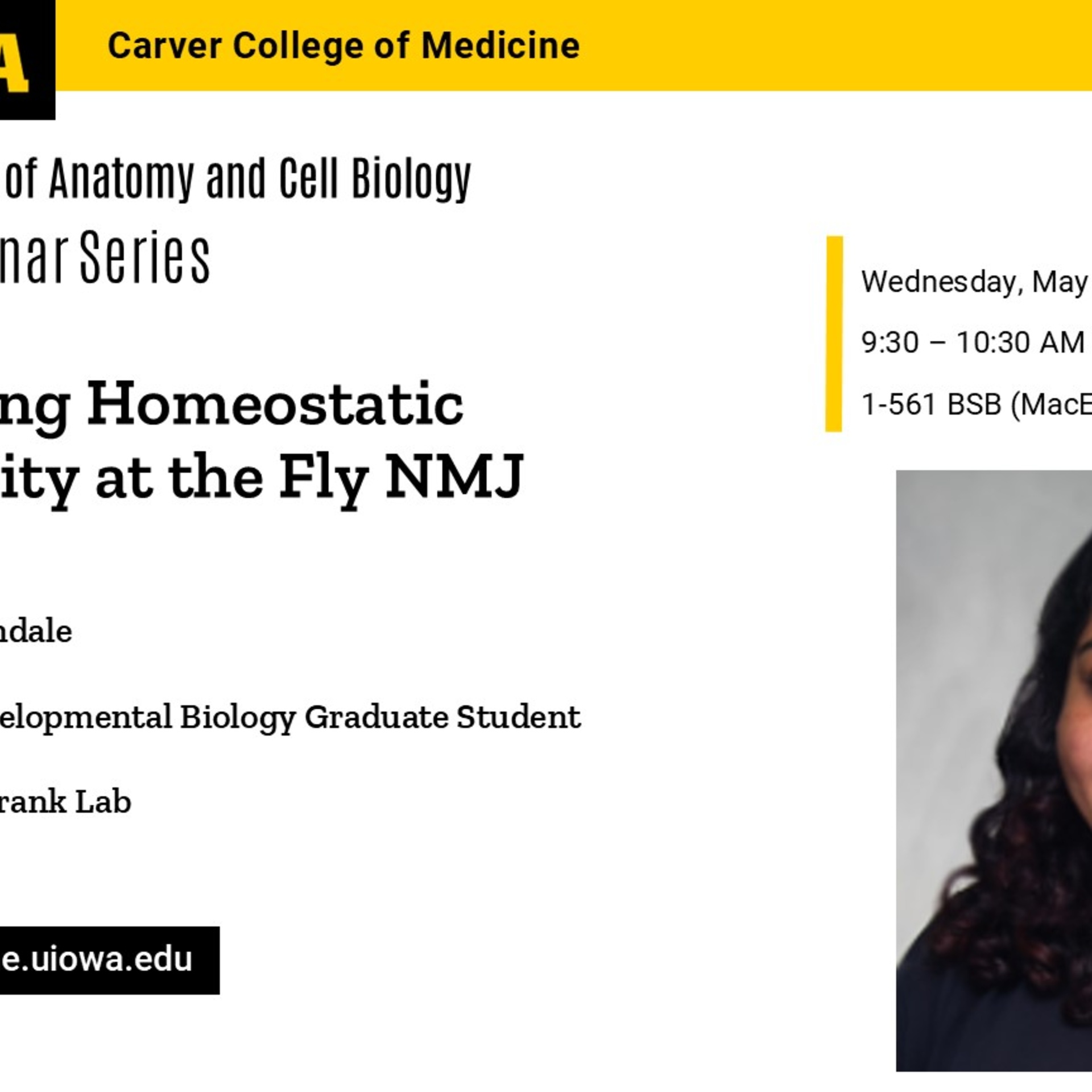 ACB Seminar Series Madhuri Bendale Department of Anatomy and Cell